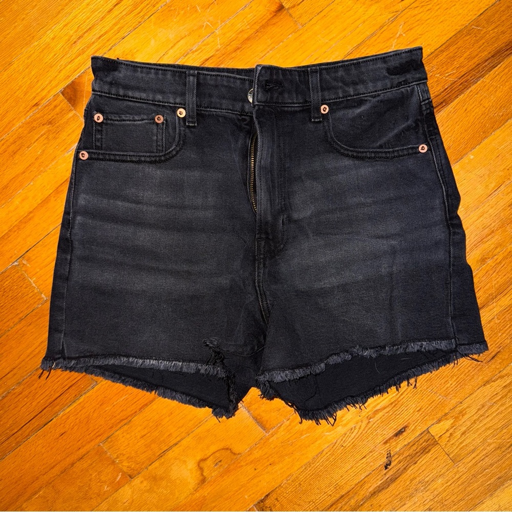 American Eagle Black Jean Shorts - Highest Rise 90s Boyfriend Short - Size 4*